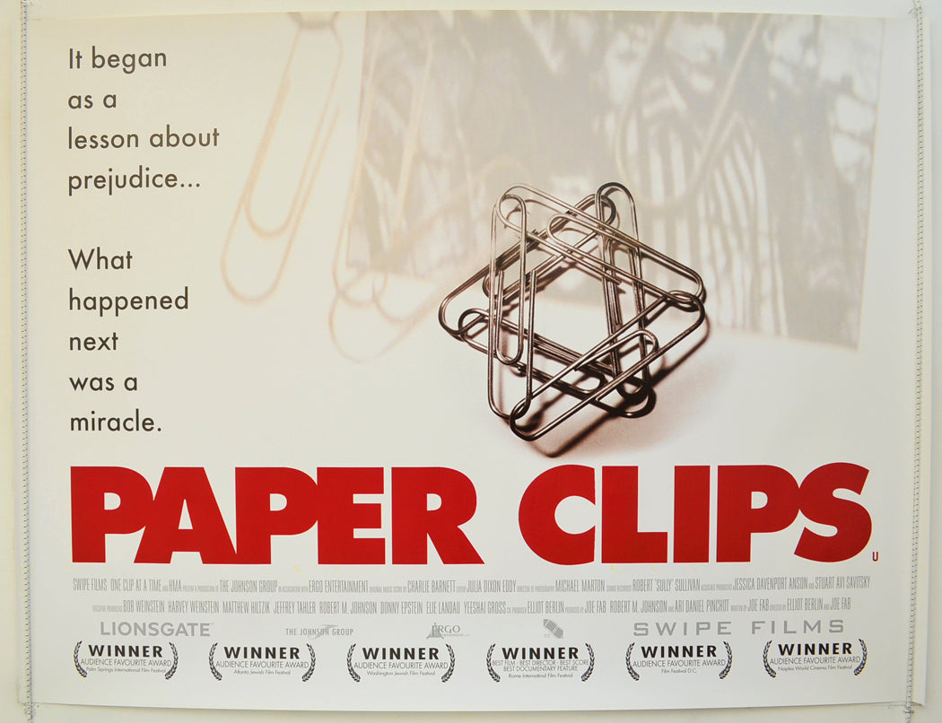 Paper Clips Original Quad Poster - Film Poster - Movie Poster  