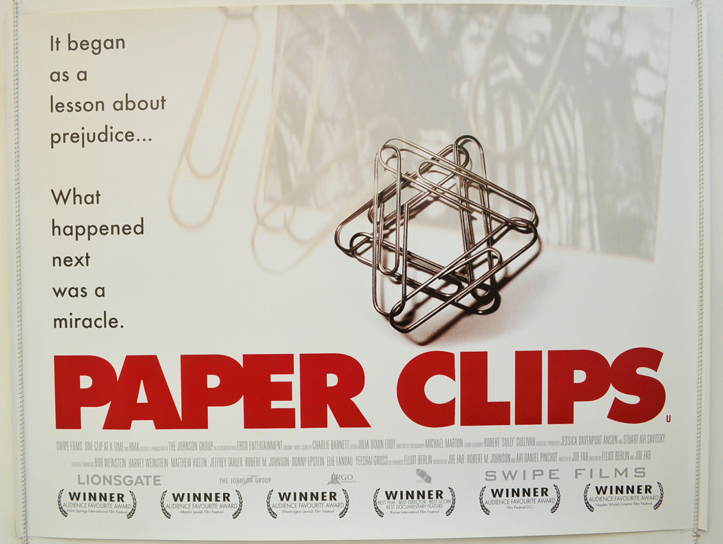 Paper Clips Original Quad Poster - Film Poster - Movie Poster  