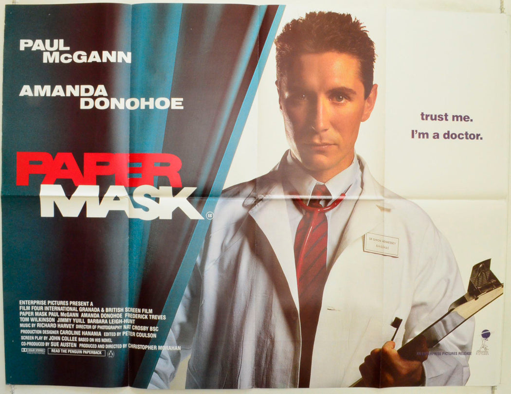 Paper Mask Original British Quad Poster - Film Poster - Movie Poster 