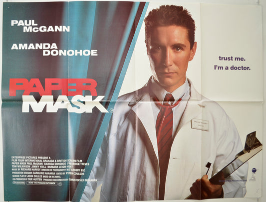 Paper Mask   Original Quad Poster - Film Poster - Movie Poster 
