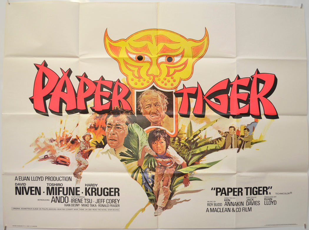 Paper Tiger Original Quad Poster - Film Poster - Movie Poster  