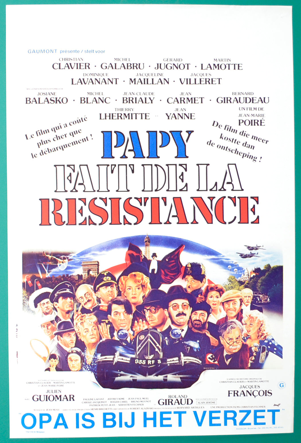 Papy Fait De La Resistance  Original Belgian Poster - Film Poster - Movie Poster