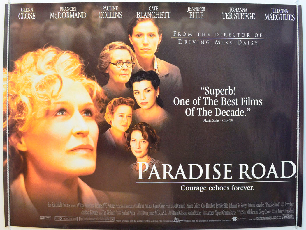 Paradise Road Original British Quad Poster - Film Poster - Movie Poster 