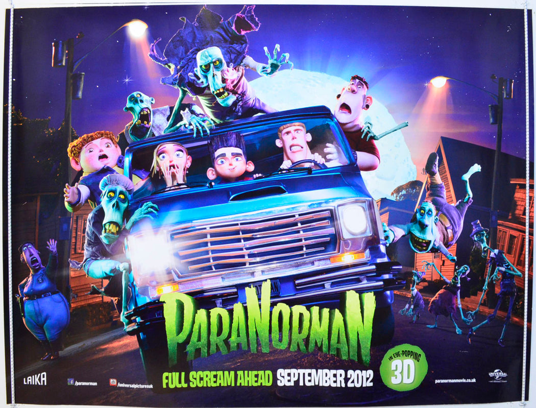 Paranorman Original British Quad Poster - Film Poster - Movie Poster 