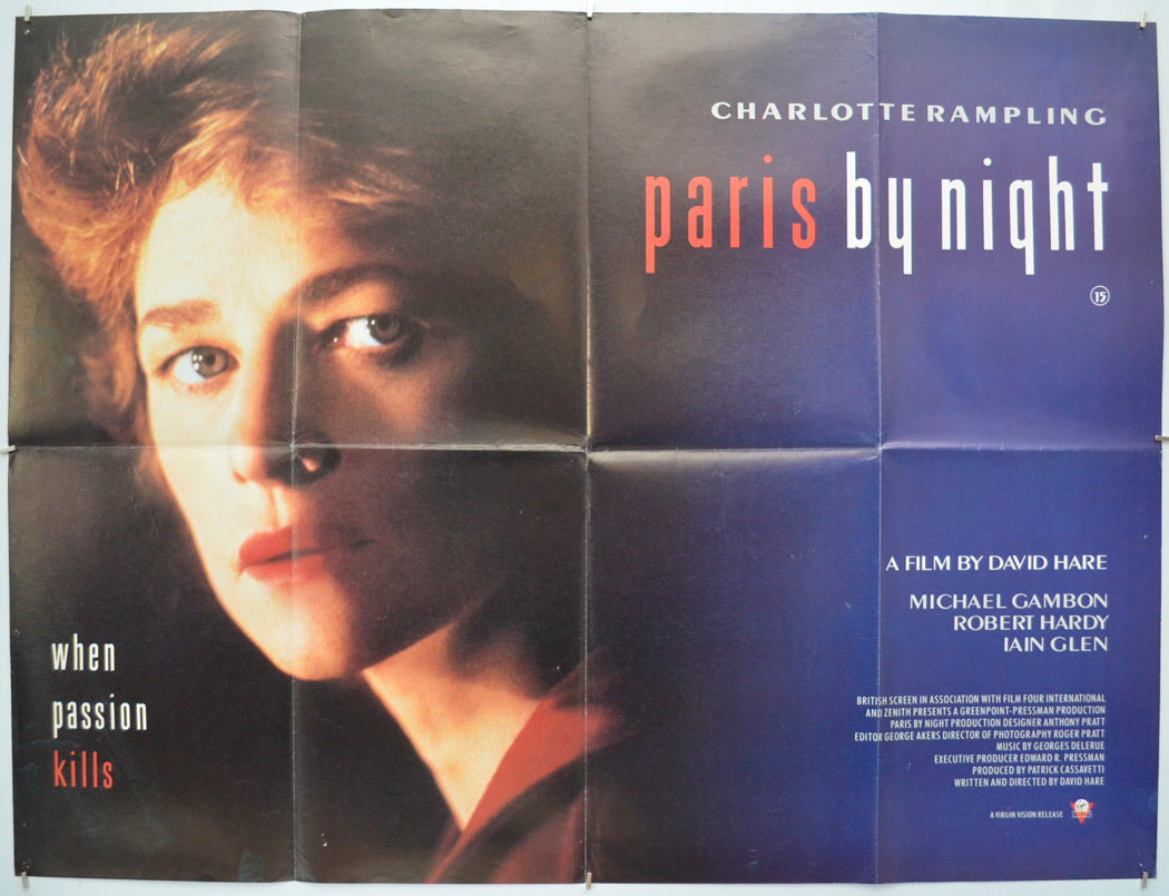 Paris By Night Original Quad Poster - Film Poster - Movie Poster  