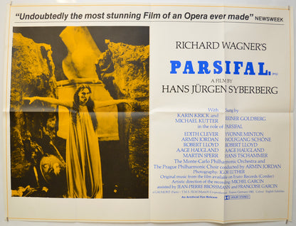 Parsifal Original Quad Poster - Film Poster - Movie Poster