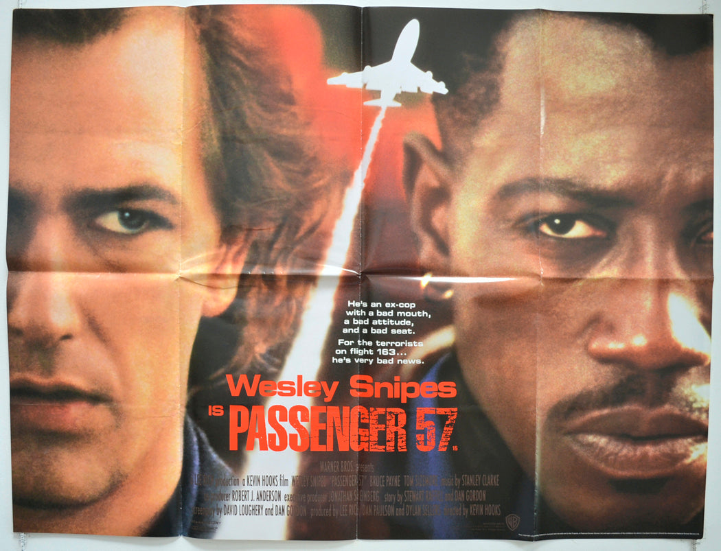 Passenger 57  Original British Quad Poster - Film Poster - Movie Poster 