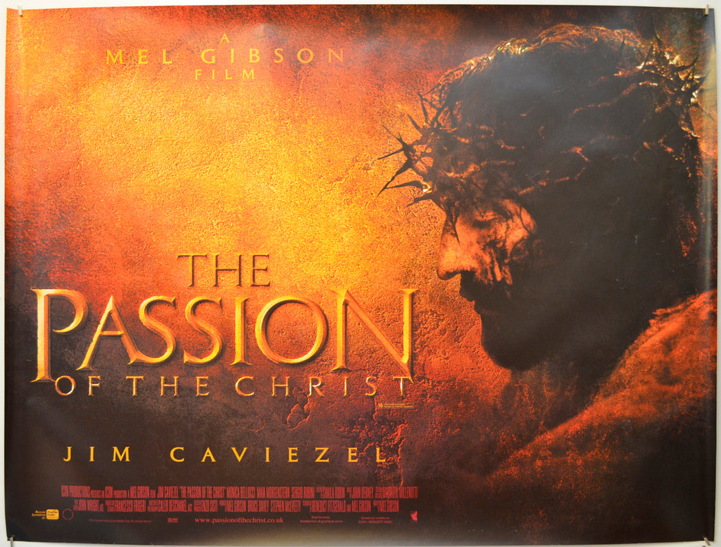 The Passion Of The Christ Original Quad Poster - Film Poster - Movie Poster  