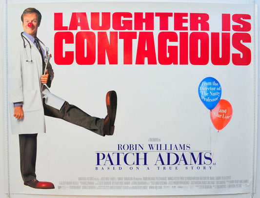 Patch Adams Original British Quad Poster - Film Poster - Movie Poster 