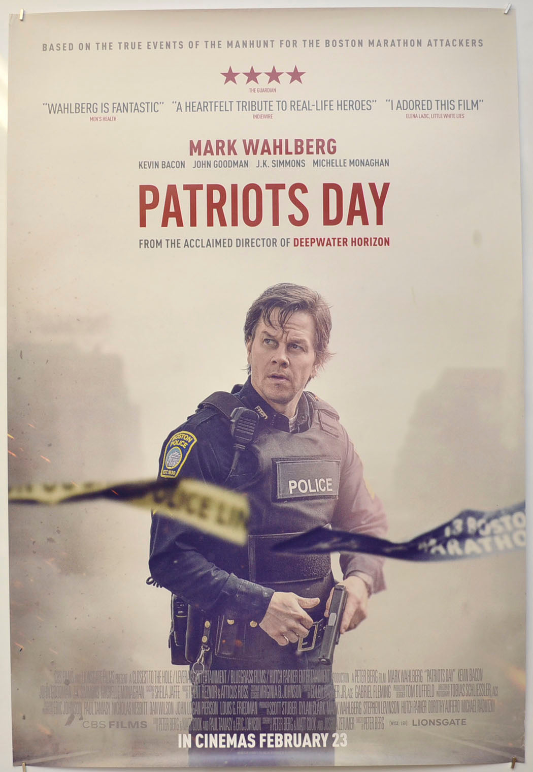 Patriots Day Original One Sheet Poster - Film Poster - Movie Poster