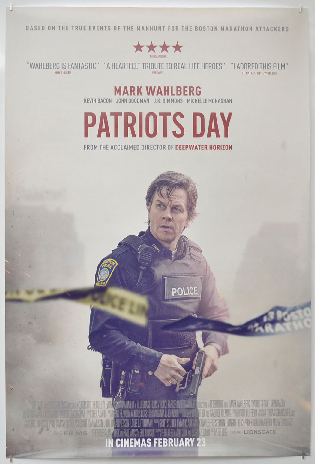 Patriots Day Original One Sheet Poster - Film Poster - Movie Poster