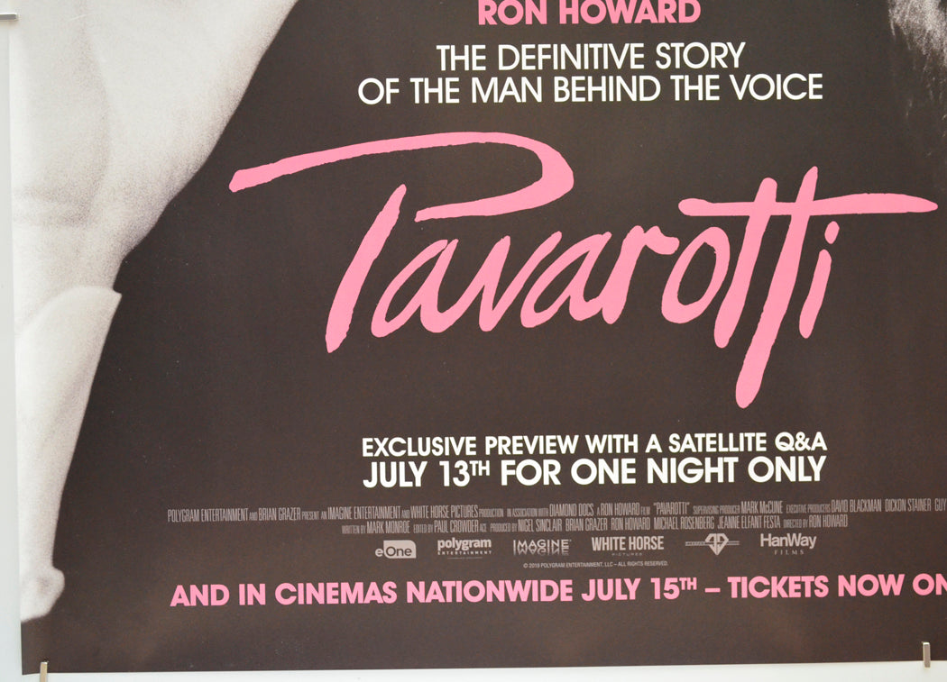 PAVAROTTI (Bottom Left) Cinema Quad Movie Poster 