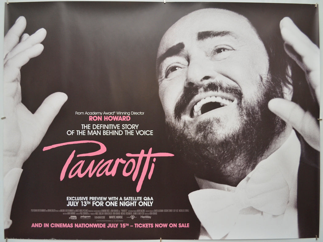 Pavarotti - Original Quad Poster - Film Poster - Movie Poster