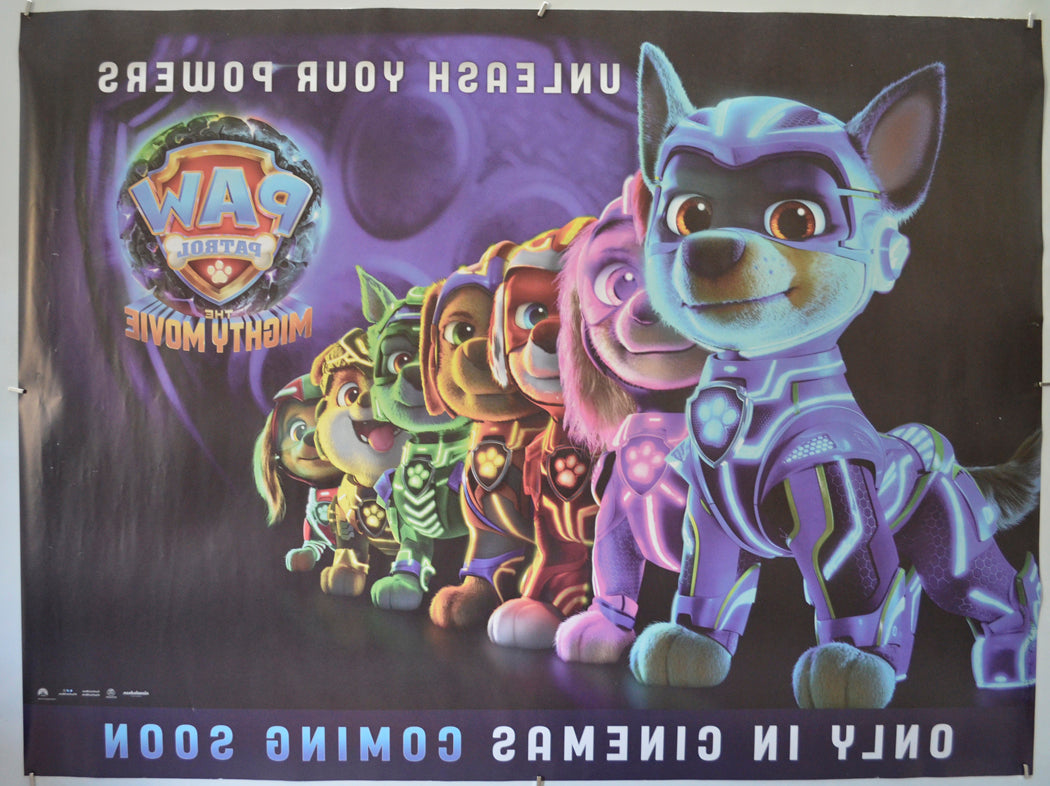 PAW PATROL THE MIGHTY MOVIE (Back) Cinema Quad Movie Poster 