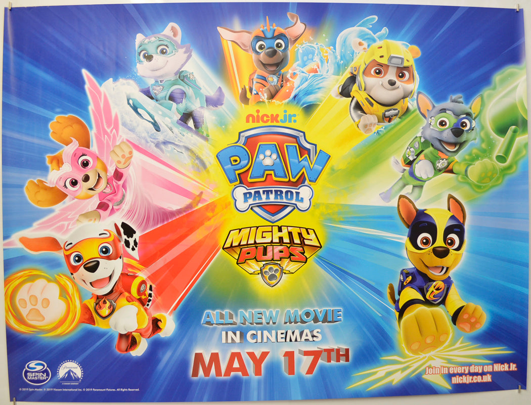 Paw Patrol: Mighty Pups (Teaser / Advance Version)  Original Quad Poster - Film Poster - Movie Poster