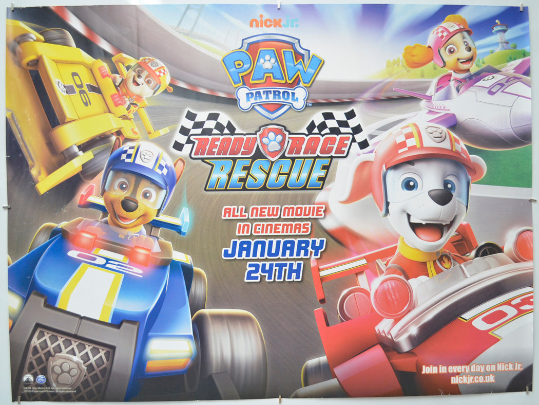 Paw Patrol: Ready, Race, Rescue - Original Quad Poster - Film Poster - Movie Poster