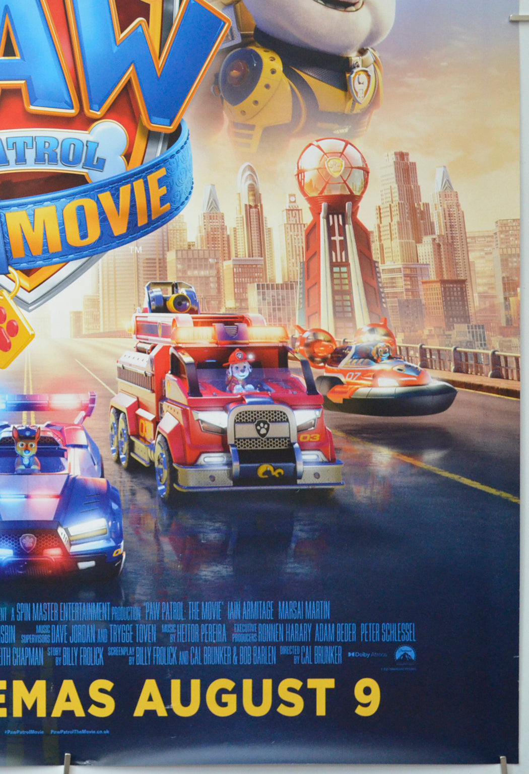 PAW PATROL THE MOVIE (Bottom Right) Cinema One Sheet Movie Poster 