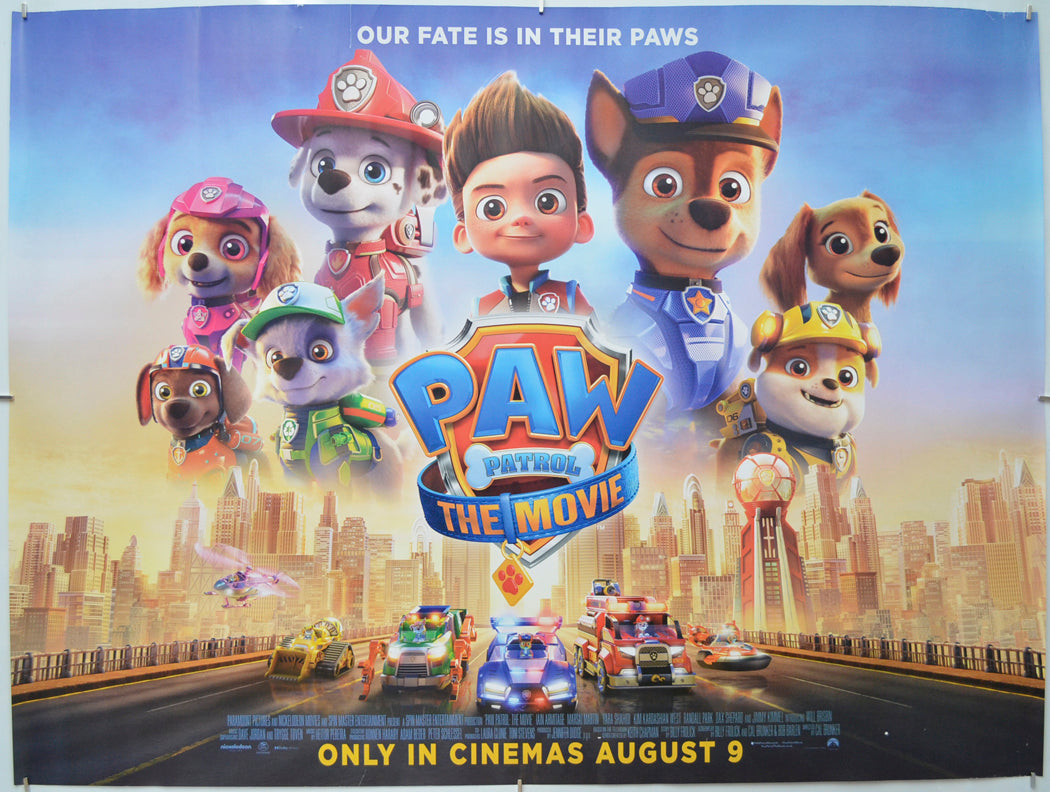 Paw Patrol The Movie - Original Quad Poster - Film Poster - Movie Poster