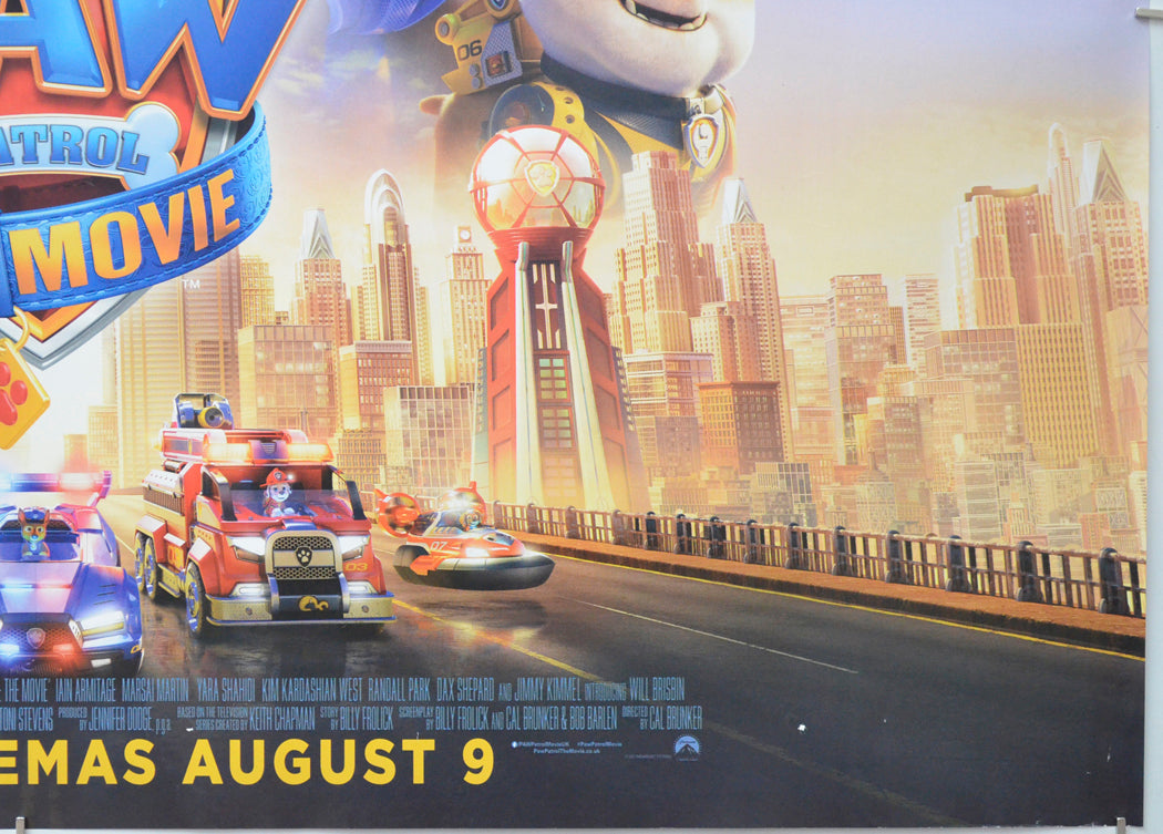 PAW PATROL THE MOVIE (Bottom Right) Cinema Quad Movie Poster 