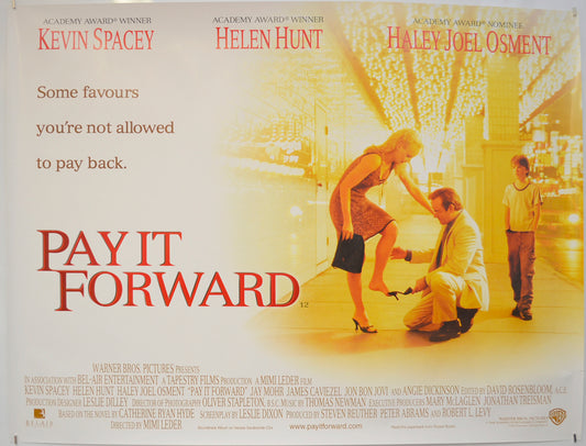 Pay It Forward  Original Quad Poster - Film Poster - Movie Poster