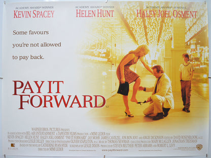 Pay It Forward Original Quad Poster - Film Poster - Movie Poster  