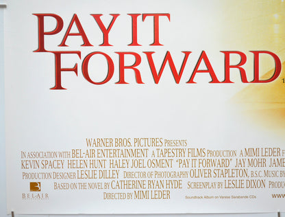 PAY IT FORWARD (Bottom Left) Cinema Quad Movie Poster 