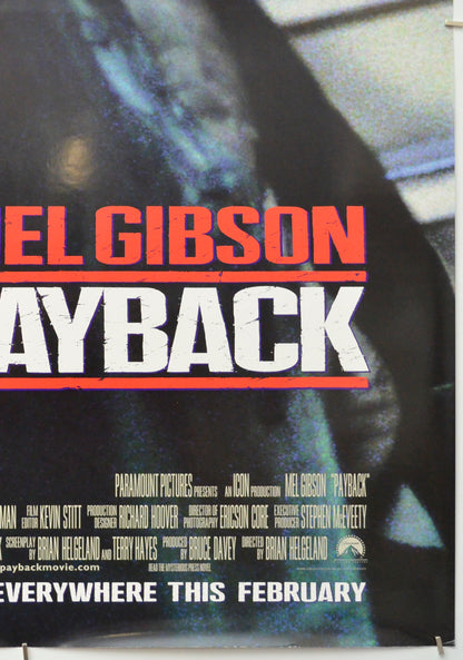 PAYBACK (Bottom Right) Cinema One Sheet Movie Poster 