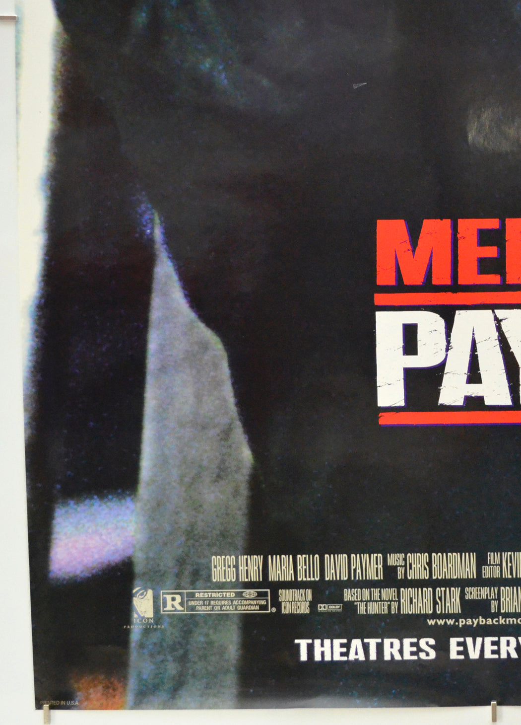 PAYBACK (Bottom Left) Cinema One Sheet Movie Poster 