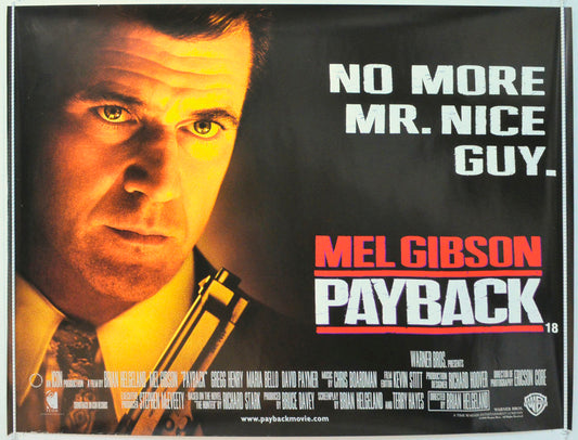 Payback  Original British Quad Poster - Film Poster - Movie Poster 