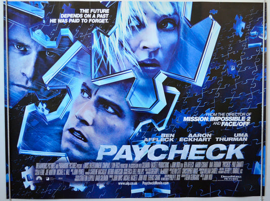 Paycheck Original British Quad Poster - Movie Poster