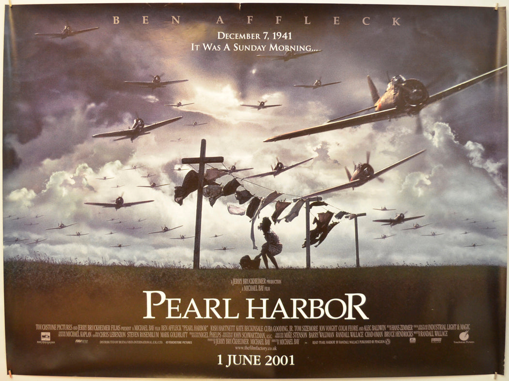 Pearl Harbor  (Teaser / Advance Version) Original Quad Poster - Film Poster - Movie Poster  