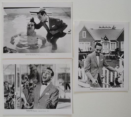 Pee Wee's Big Adventure  3 Original Black And White Press Stills 