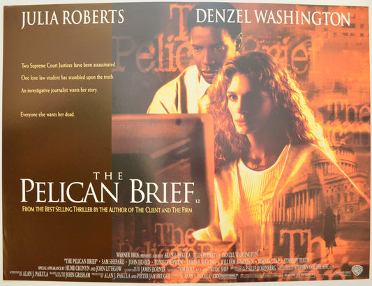 The Pelican Brief Original Mini Quad Poster - Film Poster - Movie Poster