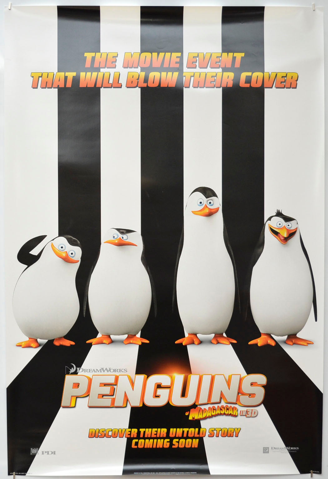 Penguins Of Madagascar (Teaser / Advance Version) Original One Sheet Poster - Film Poster - Movie Poster