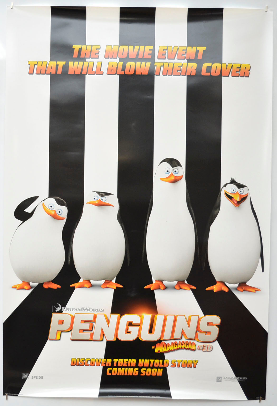 Penguins Of Madagascar (Teaser / Advance Version) Original One Sheet Poster - Film Poster - Movie Poster