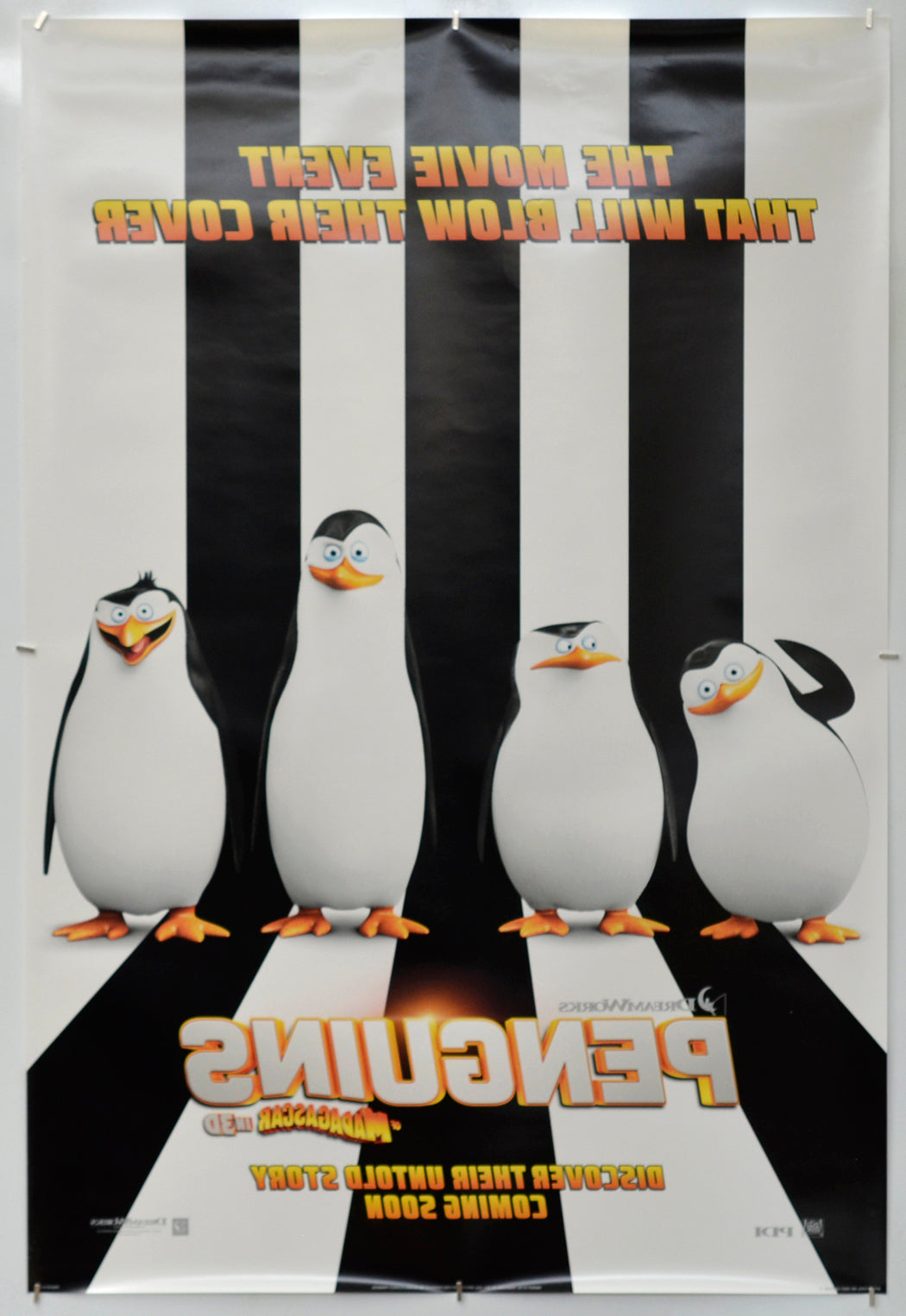 Penguins Of Madagascar (Back) Cinema One Sheet Movie Poster 