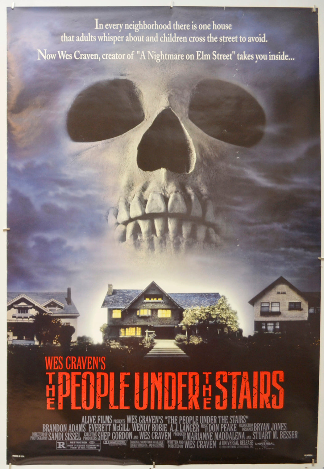 The People Under The Stairs Original One Sheet Poster - Film Poster - Movie Poster