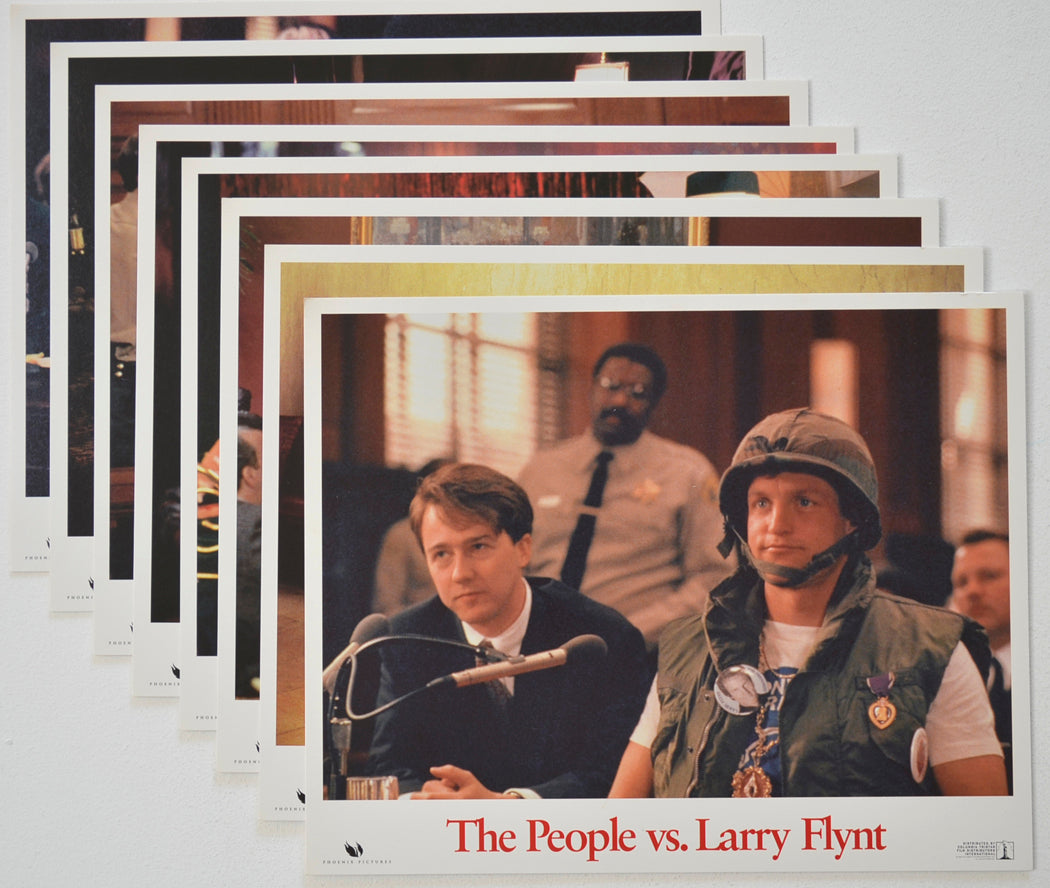 THE PEOPLE VS. LARRY FLYNT (Full View) Cinema Set of Colour FOH Stills / Lobby Cards  