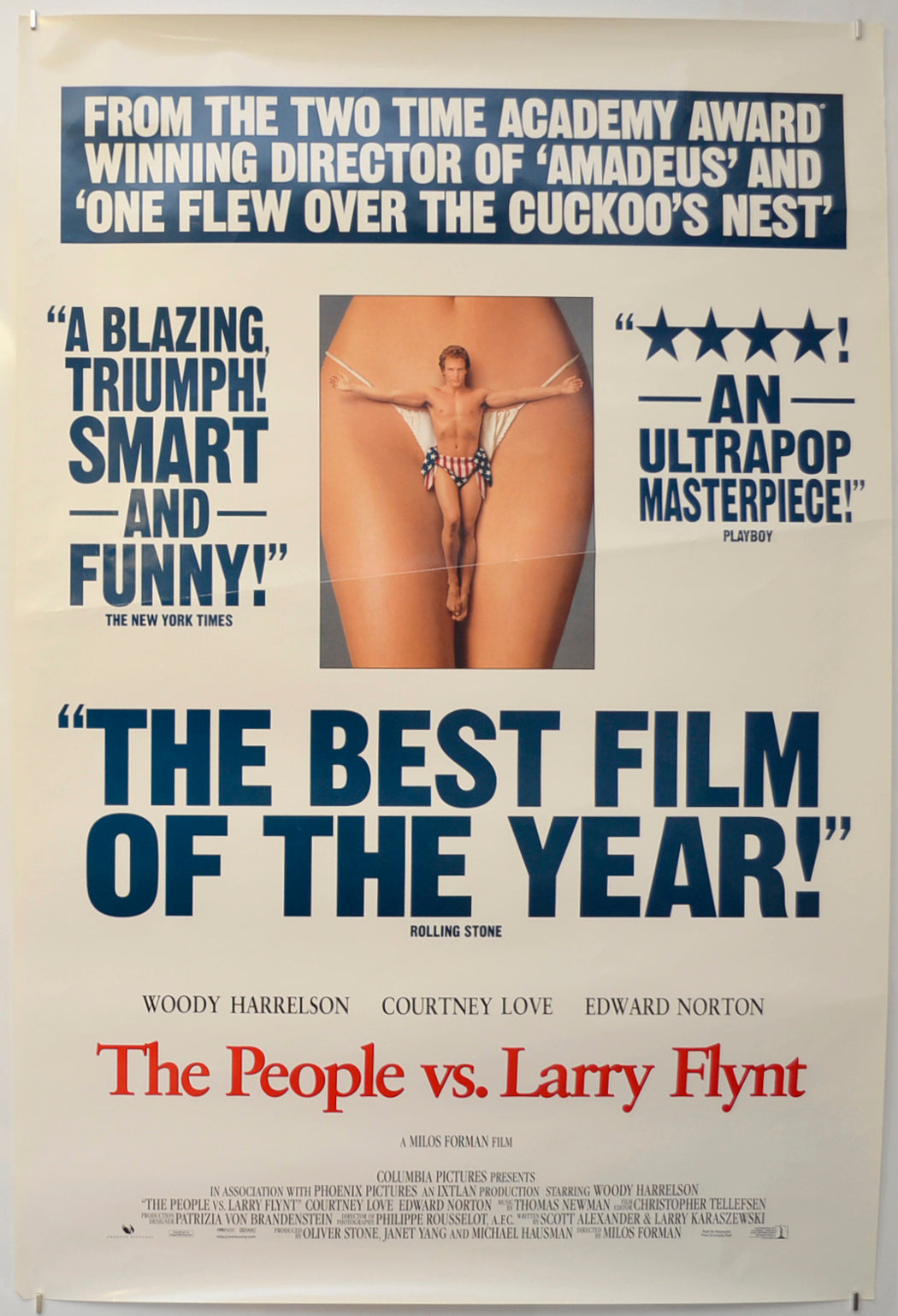 The People Vs Larry Flynt  Original One Sheet Poster - Film Poster - Movie Poster