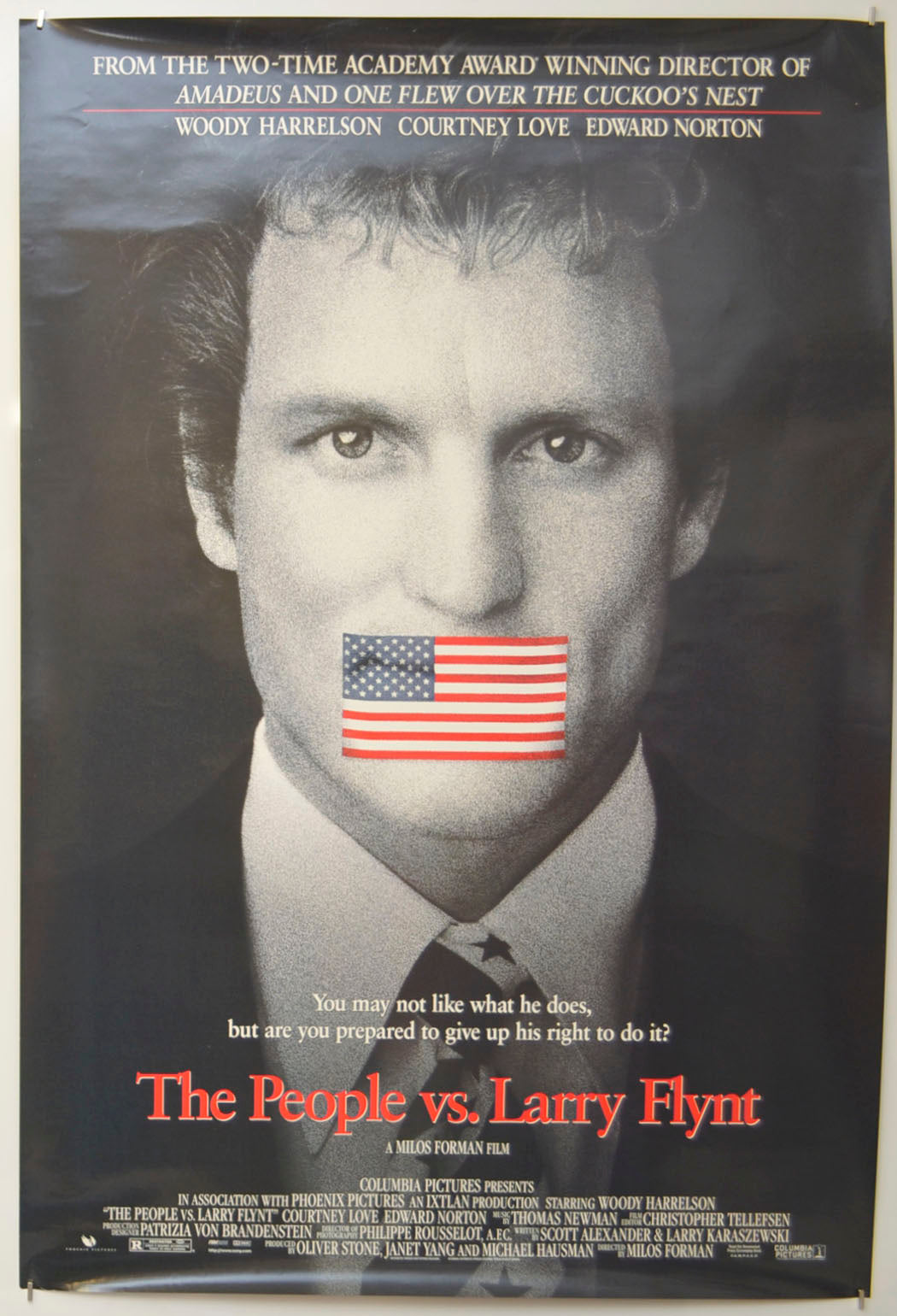 The People Vs Larry Flynt Original One Sheet Poster - Film Poster - Movie Poster