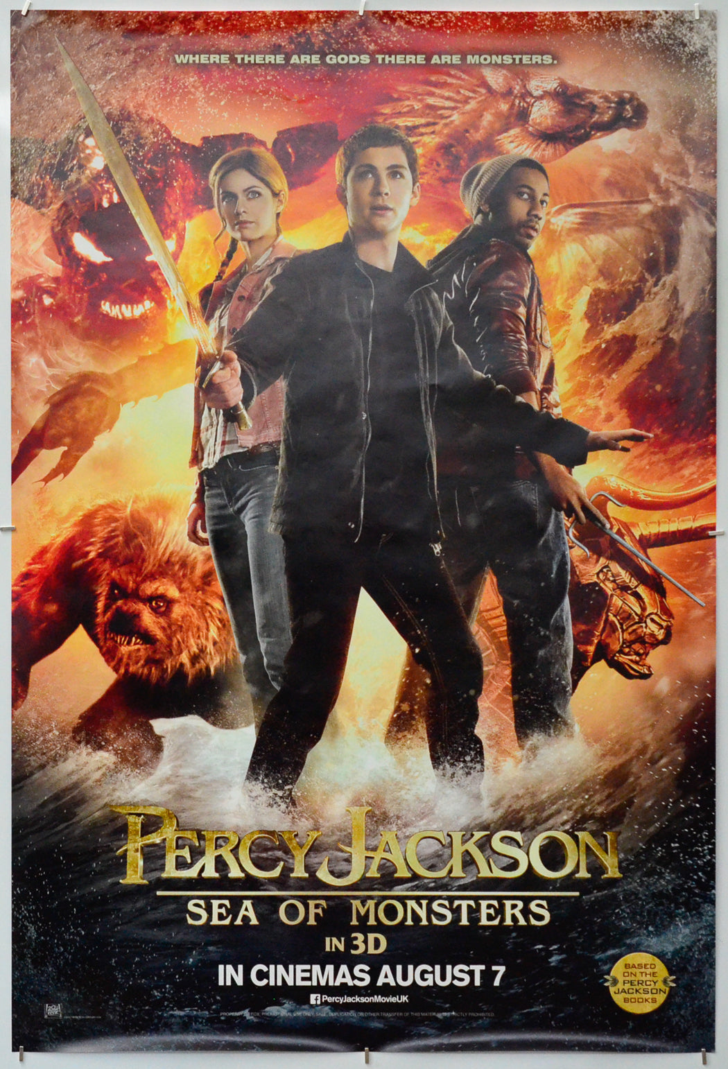 Percy Jackson - Sea Of Monsters - Original One Sheet Poster - Film Poster - Movie Poster 