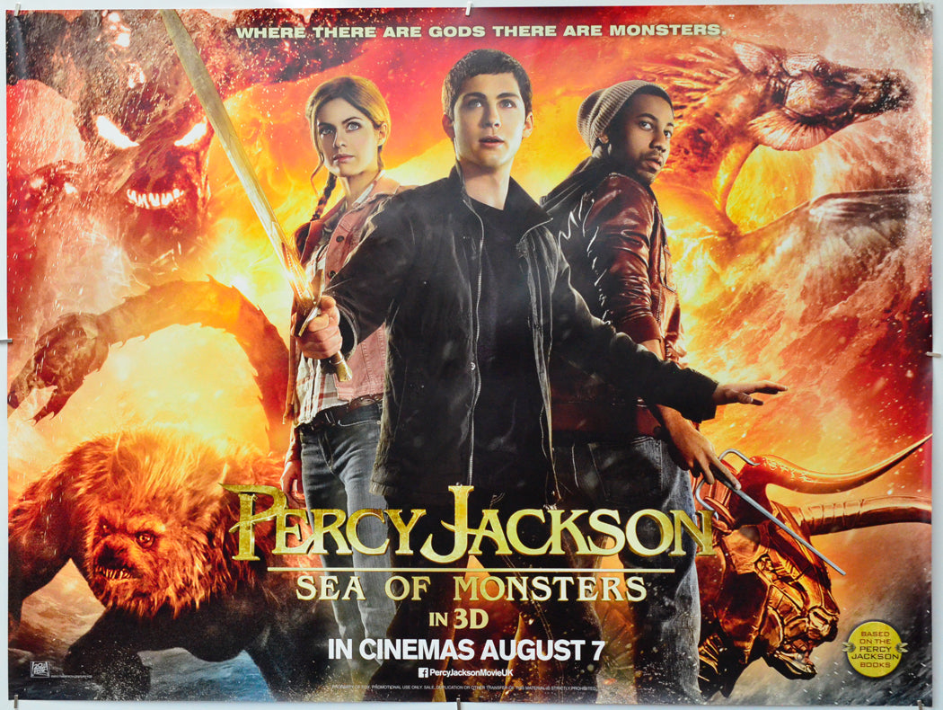Percy Jackson - Sea Of Monsters - Original Quad Poster - Film Poster - Movie Poster