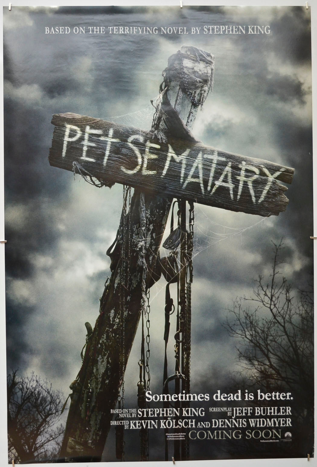 Pet Sematary (Teaser / Advance Version) Original One Sheet Poster - Film Poster - Movie Poster