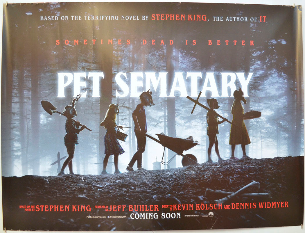 Pet Sematary (Teaser / Advance Version)  Original Quad Poster - Film Poster - Movie Poster