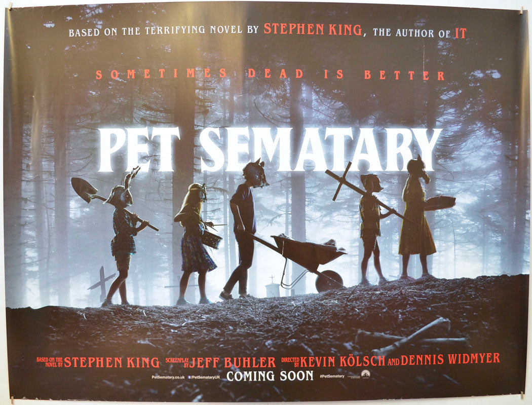 Pet Sematary (Teaser / Advance Version)  Original Quad Poster - Film Poster - Movie Poster