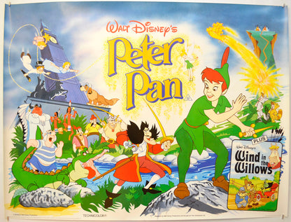 Peter Pan (1980’s re-release Poster) Original Quad Poster - Film Poster - Movie Poster