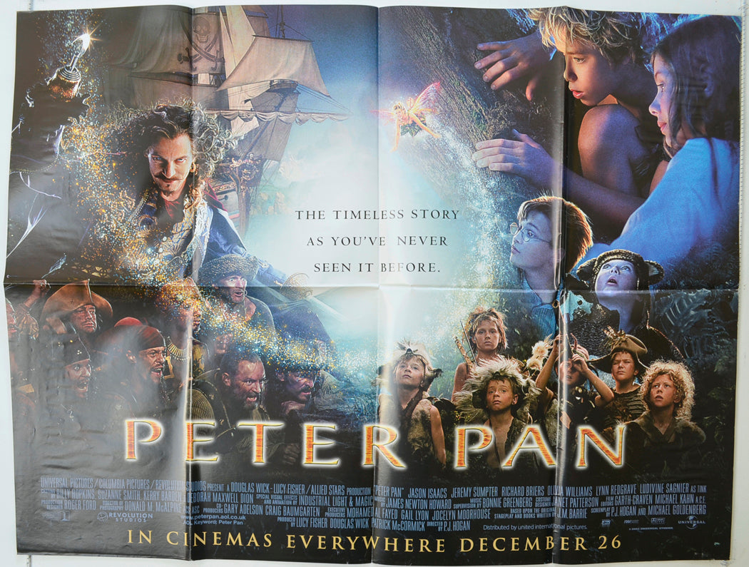 Peter Pan   Original Quad Poster - Film Poster - Movie Poster 