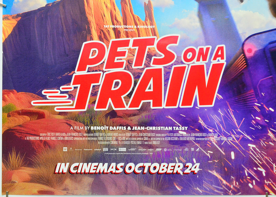 Pets on a Train (Bottom Left) Cinema Quad Movie Poster 