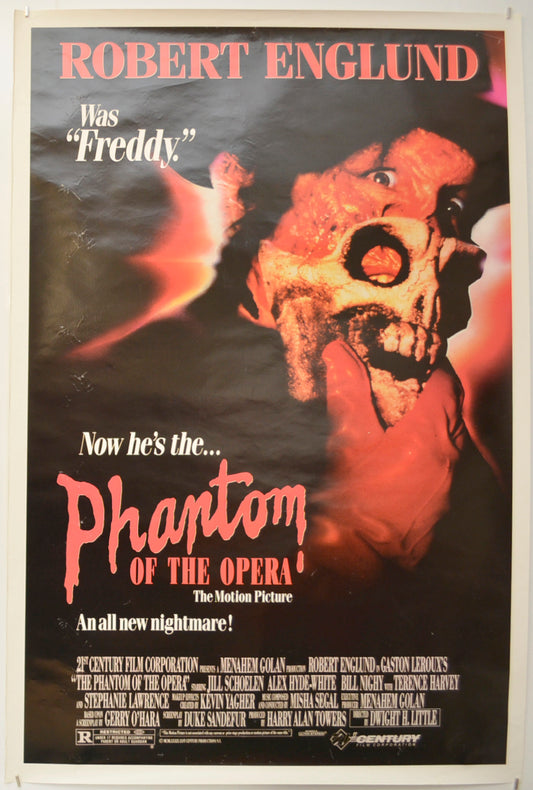 The Phantom Of The Opera Original One Sheet Poster - Film Poster - Movie Poster