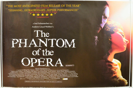 The Phantom Of The Opera  Original British Quad Poster - Film Poster - Movie Poster 